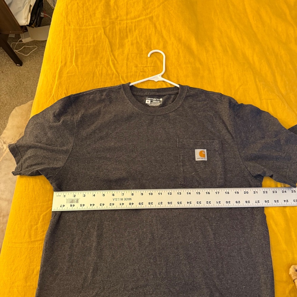 Carhartt Mens Medium Loose Fit Dark‎ Gray Pocket T Shirt Workwear - Picture 2 of 6